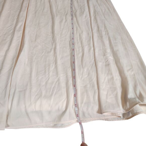 Shadowline Nightgown LARGE Peignoir Pale Pink Knee Length Lace Retro Romantic - Picture 5 of 10